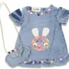 Φορεματάκι Τζιν και Τσαντούλα με Σχέδιο Λαγουδάκι