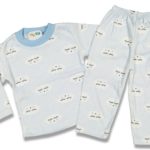 Σετ Μπλουζίτσα και Παντελονάκι με Σχέδιο Συννεφάκια - Μπλε (10462)