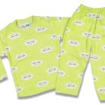 Σετ Μπλουζίτσα και Παντελονάκι με Σχέδιο Συννεφάκια - Λαχανί (10452)