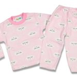 Σετ Μπλουζίτσα και Παντελονάκι με Σχέδιο Συννεφάκια - Ροζ (10457)