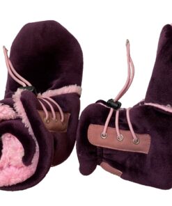 Μποτάκια Χειμωνιάτικα με Μαλακό Πάτο και Εσωτερική Eπένδυση Fleece Μοβ Ροζ