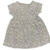 Φορεματάκι Κοντομάνικο με Σχέδιο Λουλουδάκια Γκρι