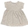 Φορεματάκι Κοντομάνικο με Σχέδιο Λουλουδάκια Μπεζ