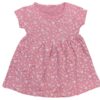 Φορεματάκι Κοντομάνικο με Σχέδιο Λουλουδάκια Ροζ