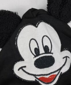 Βρεφικό Φορμάκι με Κουκούλα με 3D Αυτάκια και Ήρωα Κινουμένων Σχεδίων – Μαύρο 34787