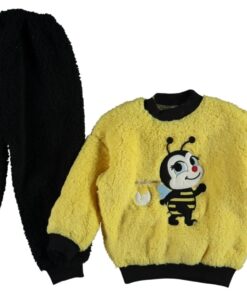 Βρεφικό Χειμερινό Σετ, Μπλουζίτσα και Παντελονάκι Fleece με Σχέδιο Αγελαδίτσα ΣιέλΜπλουζίτσα και Παντελονάκι Fleece με Σχέδιο Μελισσούλα Κίτρινο