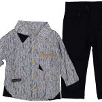 Σετ Πουκαμισάκι και Παντελονάκι Καμπαρντινέ με Σχέδιο Κίτρινο