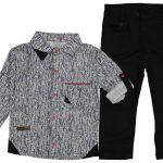 Σετ Πουκαμισάκι και Παντελονάκι Καμπαρντινέ με Σχέδιο Κόκκινο