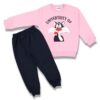 Παιδικό Σετ Μπλουζίτσα και Παντελονάκι με Ήρωα Κινουμένων Σχεδίων "Univerthity" - Ροζ 39948