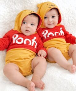 Βρεφικό Κορμάκι Μακρυμάνικο με Κουκούλα σε Φατσούλα Ήρωα Κινουμένων Σχεδίων – Μουσταρδί 41251