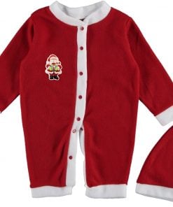 Φορμάκι και Σκουφάκι Λεπτό Fleece με Σχέδιο Άγιο Βασίλη Κόκκινο Φορμάκι και Σκουφάκι Λεπτό Fleece με Σχέδιο Άγιο Βασίλη Κόκκινο