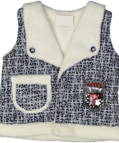 Μπουφανάκι - Γιλέκο Αμάνικο με Γιακά και Τσέπη Fleece Σκούρο Μπλε - 42053