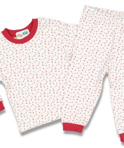 Σετ Μπλουζίτσα και Παντελονάκι σε Σχέδιο Αστεράκια Κόκκινο