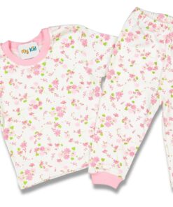 Σετ Μπλουζίτσα και Παντελονάκι σε Σχέδιο Λουλουδάκια Άσπρο