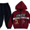 Σετ Ζακετάκι με Κουκούλα και Παντελονάκι "Athletics Boys Team" Μπορντό