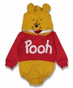 Βρεφικό Κορμάκι Μακρυμάνικο με Κουκούλα σε Φατσούλα Ήρωα Κινουμένων Σχεδίων - Μουσταρδί (ΓΟΥΙ-41251)