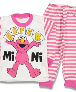 Σετ Μπλουζίτσα και Παντελονάκι με Σχέδιο Έλμο "Super Mini" Φουξια