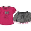 Σετ Μπλουζίτσα και Φουστίτσα με Σχέδιο Φιογκάκι "Best Day Ever" Φούξια