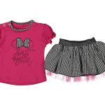 Σετ Μπλουζίτσα και Φουστίτσα με Σχέδιο Φιογκάκι "Best Day Ever" Φούξια