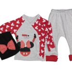 Βρεφικό Σετ Πιτζαμάκι με Ζακετάκι, Παντελονάκι και Σκουφάκι, με Ήρωα Κινουμένων Σχεδίων - Κόκκινο 38799