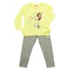 Joyce Σετ Μπλουζίτσα και Κολάν με Σχέδιο Κοριτσάκι "You can do Anything" Κίτρινο (13733)