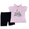 Joyce Σετ Μπλουζίτσα και Παντελονάκι Σορτσάκι με Σχέδιο Κοριτσάκια "Nothing Can Stop Us" Ροζ (13744)