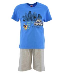 Joyce Σετ Μπλουζίτσα και Παντελονάκι Βερμούδα με Σχέδιο "The Big Get Away" Μπλε (13897)