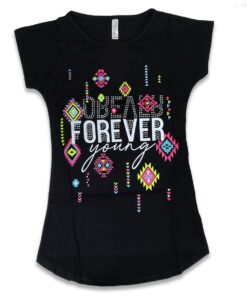 Μπλουζίτσα με Τρουξ "Forever Young" Μαύρο