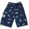 Παντελονάκι Βερμούδα με σχέδιο Φοίνικες "Surfing" Σκούρο μπλε