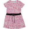 Φορεματάκι Κοντομάνικο με Σχέδιο Φλοράλ Λουλουδάκια Μεγάλα Ροζ