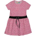 Φορεματάκι Κοντομάνικο με Σχέδιο Φλοράλ Λουλουδάκια Ροζ