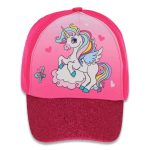 Καπέλο Jockey με Γείσο και Σχέδιο Μονόκερο Φούξια
