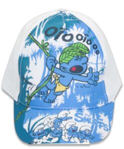 Καπέλο Jockey με Γείσο και Σχέδιο Στρουμφάκια Άσπρο