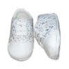 Παπουτσάκια Αγκαλιάς με Κορδονάκια και Σχέδιο Μουσικές Νότες Άσπρο
