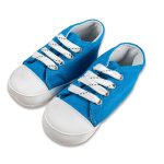 Παπουτσάκια Αγκαλιάς Τζιν με Κορδονάκια Γαλάζια