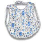 Σαλιάρα Μεσαία με Σχέδιο Ζωάκια σε Μπλε