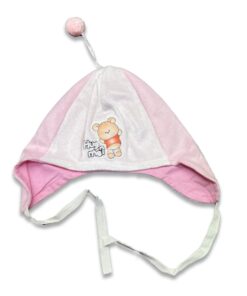 Σκουφάκι με Πον Πον και Σχέδιο Αρκουδάκι "Hug Me?" Ροζ