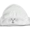 Σκουφάκι με Σχέδιο Λαγουδάκι με 3D Αυτάκια Άσπρο