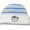 Σκουφάκι Χειμωνιάτικο με Ριγέ Σχέδιο και Αρκουδάκι Μπλε