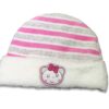 Σκουφάκι Χειμωνιάτικο με Ριγέ Σχέδιο και Αρκουδάκι Ροζ