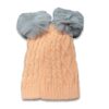 Σκουφάκι Χειμωνιάτικο Πλεκτό με Γκρι Γούνινα Πον Πον Πορτοκλί