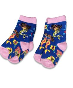 Δύο (2) Ζευγάρια Καλτσούλες Βρεφικές Χειμωνιάτικες με Σχέδιο Γοργόνες Μπλε