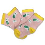 Δύο (2) Ζευγάρια Καλτσούλες Βρεφικές Χειμωνιάτικες με Σχέδιο Μονόκερους Ροζ