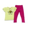 Joyce Σετ Μπλουζίτσα και Παντελονάκι Κολάν με Σχέδιο Μελισσούλα "Beeloved" Κίτρινο (13731)