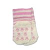Καλτσούλες Βρεφικές Αντιολισθητικές με Σχέδιο Ρίγες και Πατουσίτσες - Άσπρες