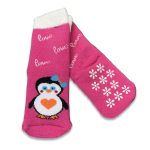 Καλτσούλες Βρεφικές Αντιολισθητικές Χειμωνιάτικες με Σχέδιο Πιγκουινάκι Φουξ