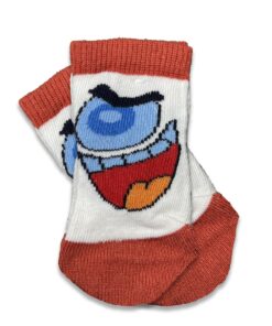 Καλτσούλες Βρεφικές με Σχέδιο Φατσούλα Άσπρη