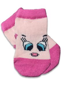 Καλτσούλες Βρεφικές με Σχέδιο Πουλάκι - Ροζ (52438)