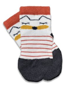 Καλτσούλες Βρεφικές με Σχέδιο Ζωάκι και Ρίγες Άσπρη