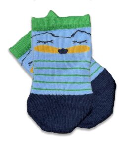 Καλτσούλες Βρεφικές με Σχέδιο Ζωάκι και Ρίγες Γαλάζιες